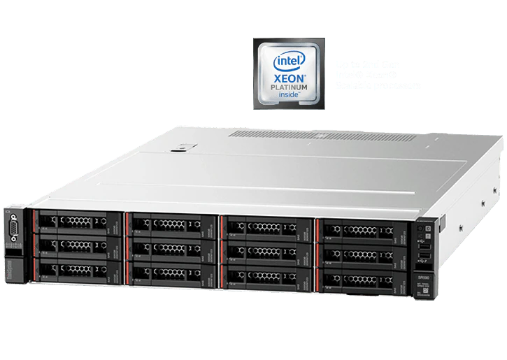Сервер Lenovo SR590 Xeon Silver 4208 (8C 2.1GHz 11MB Cache/85W) 16GB 2933MHz (1x16GB, 2Rx8 RDIMM), 1x1.2TB 10k, 9350-8i, 1x750W, XCC Enterprise, Toole