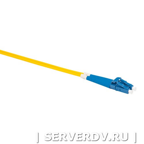 Шнур оптический коммутационный (патч-корд), LC-LC, дуплекс (duplex), OS2, нг(А)-HF, желтый, 0,5 м (DR-220040), Datarex