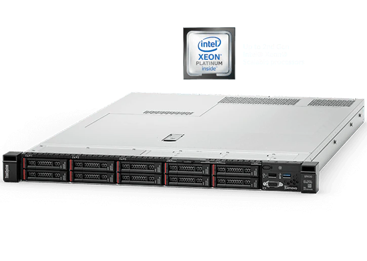 Сервер Lenovo SR630 Xeon Gold 5218R (20C 2.1GHz 27.5MB Cache/125W) 32GB 2933MHz (1x32GB, 2Rx4 RDIMM), O/B, 9350-8i, 1x750W, XCC Enterprise, Tooless Ra