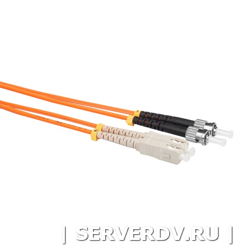Шнур оптический коммутационный (патч-корд), SC-ST, дуплекс (duplex), OM2, нг(А)-HF, оранжевый, 0,5 м (DR-221350), Datarex