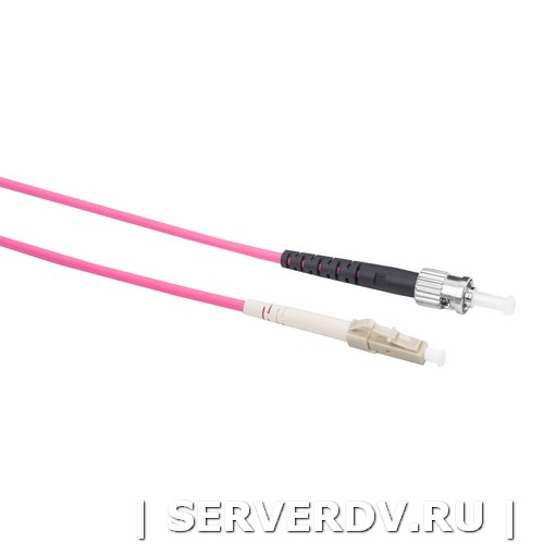 Шнур оптический коммутационный (патч-корд), LC-ST, симплекс (simplex), OM4, нг(А)-HF, маджента, 0,5 м (DR-220330), Datarex