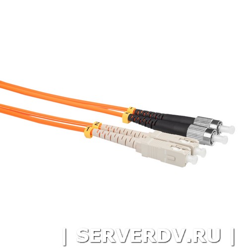 Шнур оптический коммутационный (патч-корд), SC-FC, дуплекс (duplex), OM2, нг(А)-HF, оранжевый, 0,5 м (DR-221250), Datarex