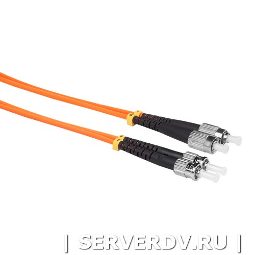 Шнур оптический коммутационный (патч-корд), FC-ST, дуплекс (duplex), OM2, нг(А)-HF, оранжевый, 0,5 м (DR-222350), Datarex