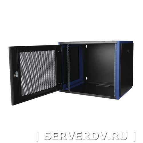 Шкаф настенный, телекоммуникационный 19", 9U 600х450, дверь перфорация, черный (DR-620111), Datarex