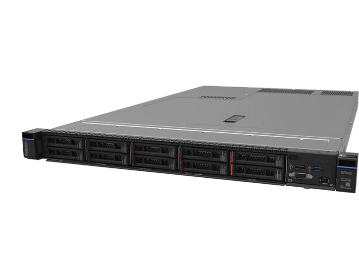Сервер Lenovo SR645 AMD EPYC 7313 (16C 3.0GHz 128MB Cache/155W), 32GB  (1x32GB, 3200MHz 2Rx4 RDIMM), 8 SAS/SATA, 9350-8i, 1x750W Titanium, 6 Performan