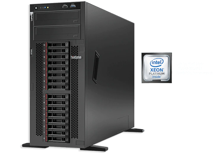 Сервер Lenovo ST550 Xeon Silver 4208 (8C 2.1GHz 11MB Cache/85W) 16GB 2933MHz (1x16GB, 2Rx8 RDIMM), O/B, 9350-8i, 1x750W Titanium, XCC Enterprise , No 