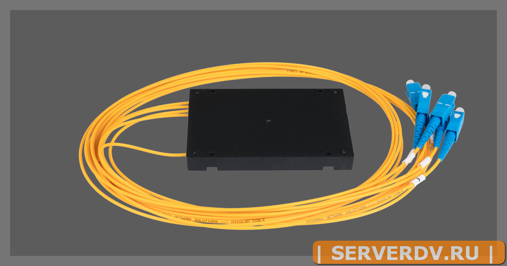Сплиттер планарный NIKOMAX 1x4, одномодовый 9/125мкм, стандарта G657.A1, SC/UPC, стандартный корпус, с равным коэффициентом деления, 2 мм