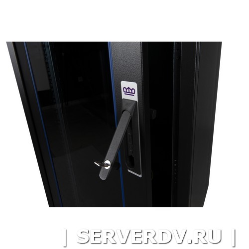Шкаф напольный, телекоммуникационный 19", 22U 600х1000, передняя дверь стекло, задняя стенка сплошная, металл, черный (DR-700131), Datarex