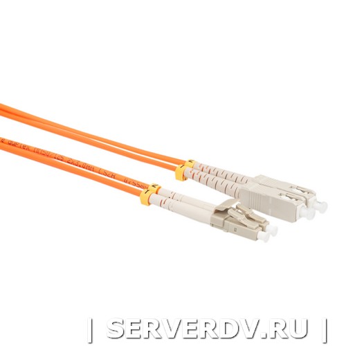 Шнур оптический коммутационный (патч-корд), LC-SC, дуплекс (duplex), OM2, нг(А)-HF, оранжевый, 0,5 м (DR-220150), Datarex