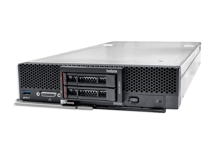 Сервер Lenovo SN550 Gold 6226R (16C 2.9GHz 22MB Cache/150W), 32GB 2933MHz (1x32GB, 2Rx4 RDIMM), O/B, No Backplane, No LOM, XCC Enterprise, TPM 2.0 (7X
