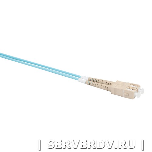 Шнур оптический коммутационный (патч-корд), SC-SC, дуплекс (duplex), OM3, нг(А)-HF, бирюзовый (аква), 0,5 м (DR-221160), Datarex