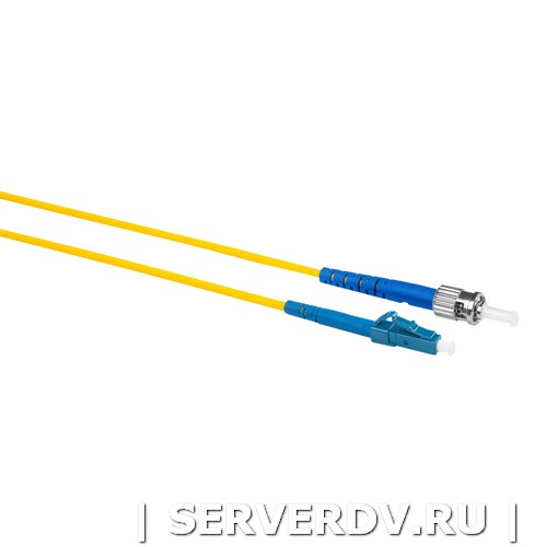Шнур оптический коммутационный (патч-корд), LC-ST, симплекс (simplex), OS2, нг(А)-HF, желтый, 0,5 м (DR-220300), Datarex