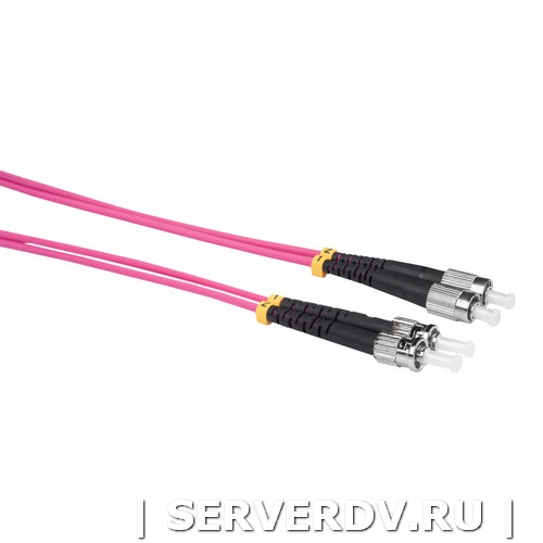 Шнур оптический коммутационный (патч-корд), FC-ST, дуплекс (duplex), OM4, нг(А)-HF, маджента, 0,5 м (DR-222370), Datarex