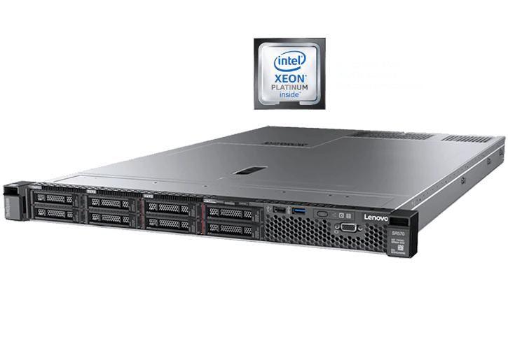 Сервер Lenovo ThinkSystem SR570,  1xIntel Xeon Gold 6210U 20C 2.5GHz 150W,  8x32GB 2Rx4,  480GBx1 SATA,  ThinkSystem M.2 with Mirroring Enablement Kit