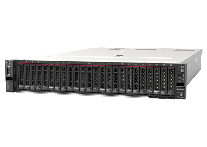 Сервер Lenovo SR850 V2 2 x Xeon Gold 5318H (18C 2.5GHz 24.75MB Cache/150W) 64GB 3200MHz (2x32GB, 2Rx4 RDIMM), O/B, 940-8i 4GB, 2x1800W, Rails, XCC Ent