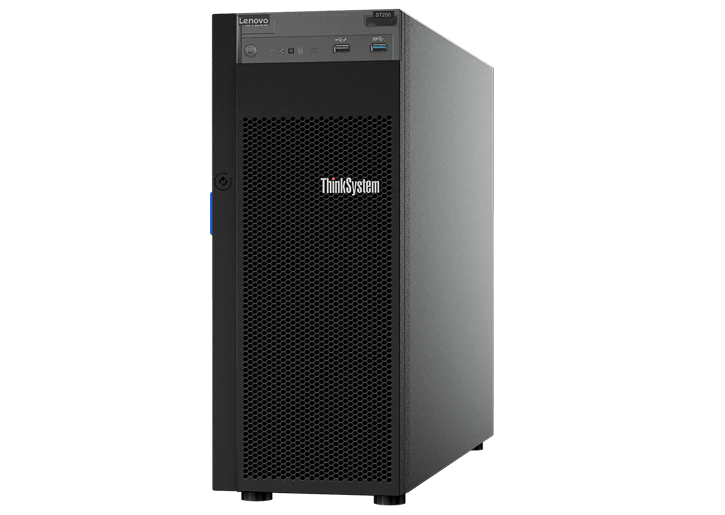 Сервер Lenovo ST250 Xeon E-2146G (6C 3.5GHz 12MB Cache/80W), 1x32GB, O/B, 2.5" HS (8), SW RAID, Fixed 250W, XCC Enterprise (7Y45A06HEA)