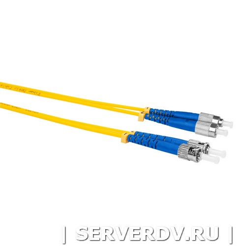 Шнур оптический коммутационный (патч-корд), FC-ST, дуплекс (duplex), OS2, нг(А)-HF, желтый, 0,5 м (DR-222340), Datarex