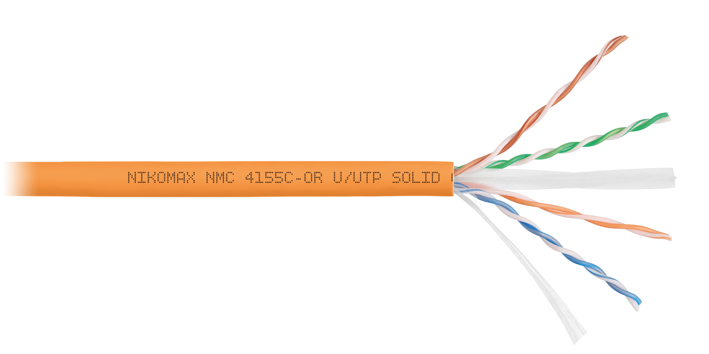 Кабель NIKOMAX U/UTP 4 пары, Кат.6a (Класс Eа), тест по ISO/IEC, 500МГц, одножильный, BC (чистая медь), 23AWG (0,57мм), полимерный материал нг(А)-HF, внутренний, серый, 500м - гарантия: 5 лет / 15 лет системная