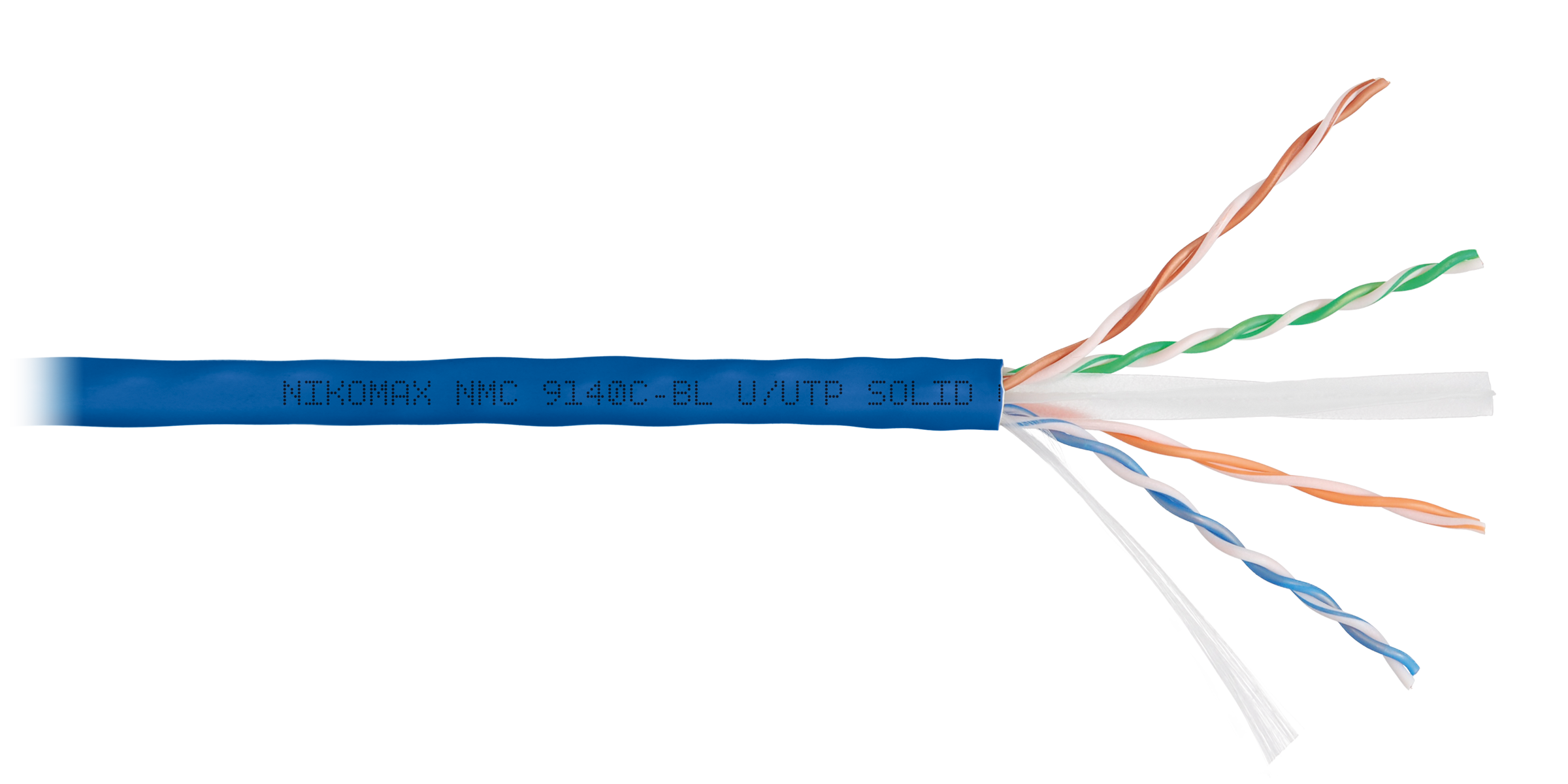 Кабель NIKOMAX U/UTP 4 пары, Кат.6 (Класс E), тест по ISO/IEC, 250МГц, одножильный, BC (чистая медь), 23AWG (0,57мм), полимерный материал нг(А)-HF, внутренний, оранжевый, 305м - гарантия: 15 лет / 25 лет системная