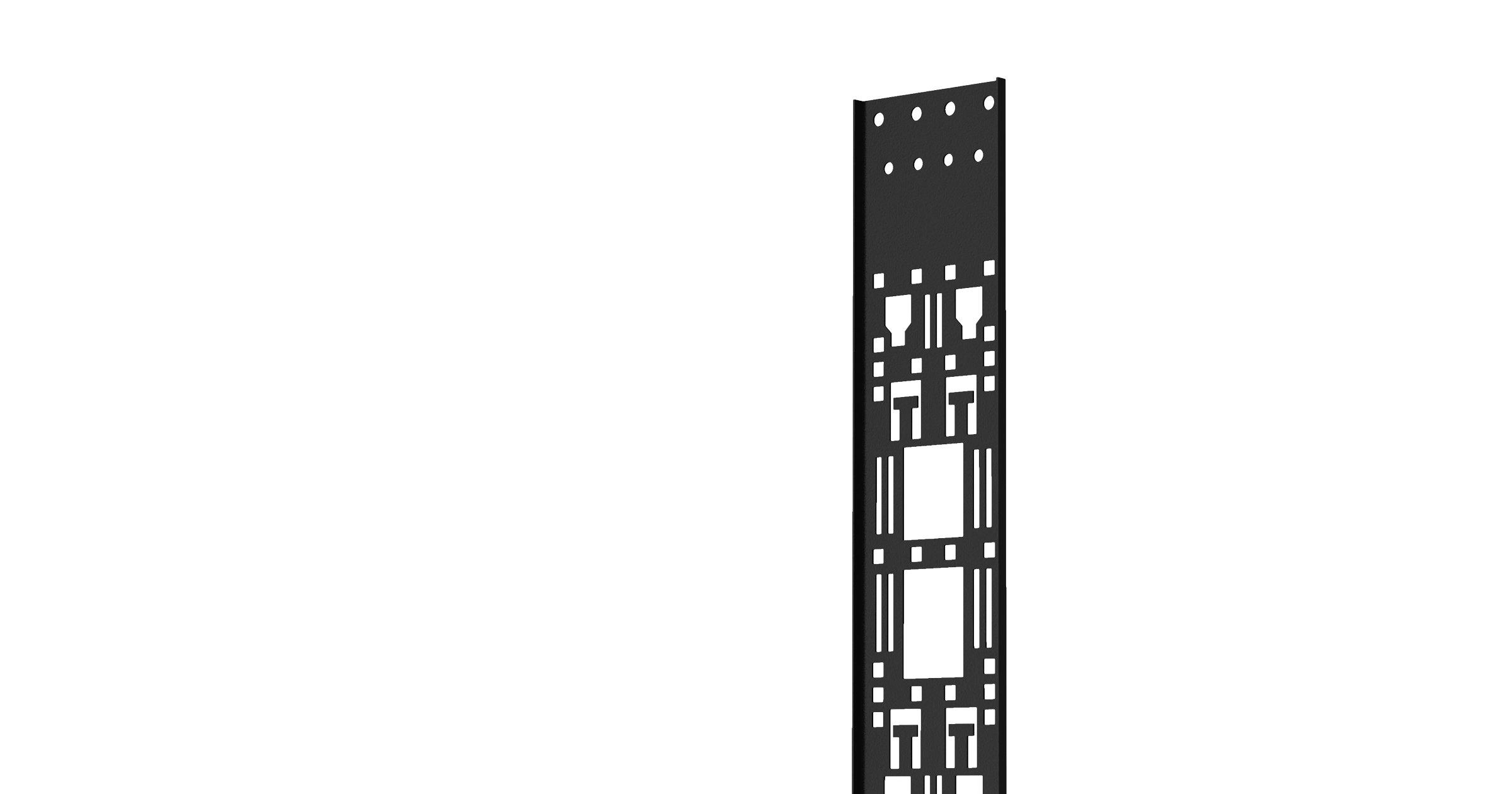 Лоток Zero-Unit для крепления аксессуаров с крепежом, 42U черный.